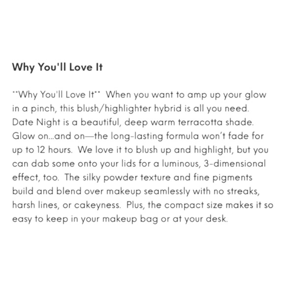 CIATE Glow-to Blush in ‘DATE NIGHT’ - .08 oz NIB - Picture 5 of 5